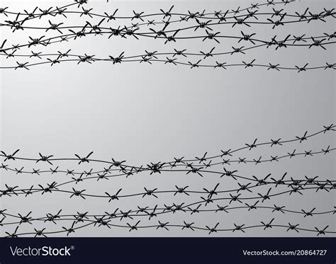 Barbed wire fencing fence made Royalty Free Vector Image