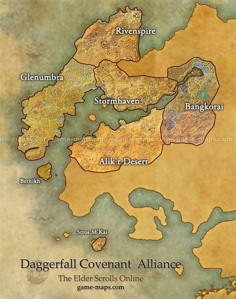 Daggerfall Covenant Alliance Map - ESO | Elder scrolls, Elder scrolls ...