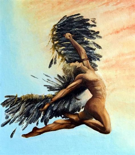 Icarus Descending Painting by michael jon | Saatchi Art