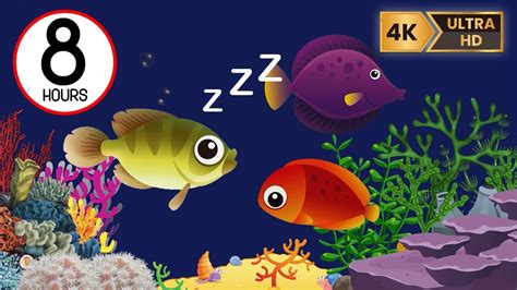 8 HOURS Lullaby for Babies To Go To Sleep | nursery rhymes | Aquarium Fish | Sleep & Relaxing ...