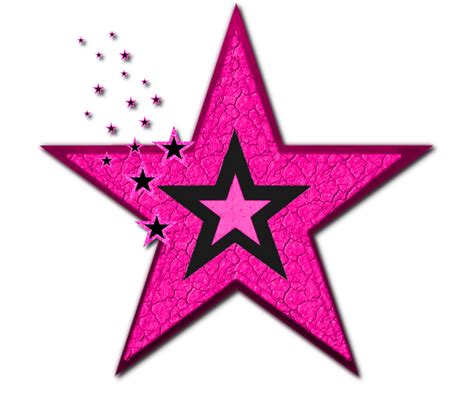 Pink And Black Textured Star PNG by JSSanDA on deviantART | Stars, Star ...