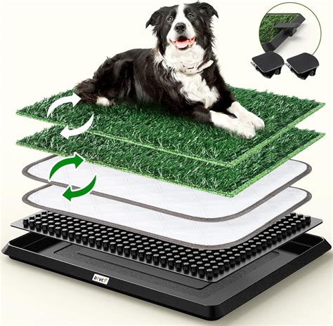 Amazon.com: Super Absorbent Dog Grass Pad with Tray, 4-Layer Guard to Stop Leakage/Stink/Mess ...