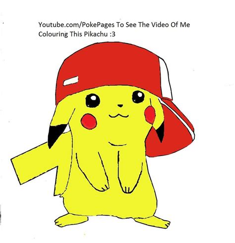 Pikachu Wearing Ash's Hat by PokePages105 on DeviantArt