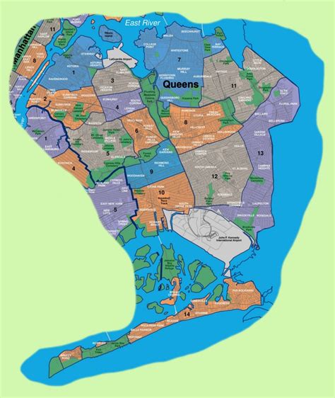 Map of Queens neighborhoods