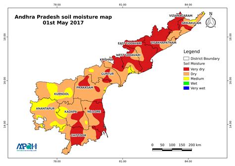 Soil Moisture Map for the state of Andhra Pradesh - Aapah Innovations Pvt Ltd