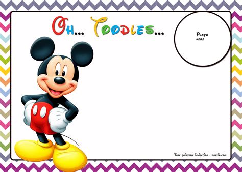 Editable Mickey Mouse 1St Birthday Invitations Template Free