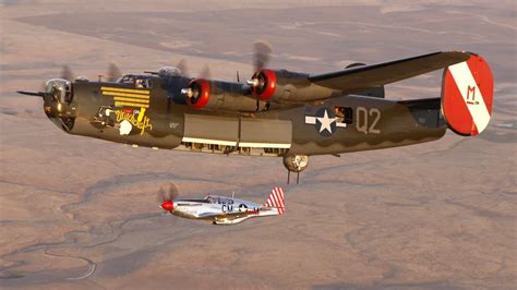 B 24 liberator and p 51 mustang (1920x1080, mustang) via www ...