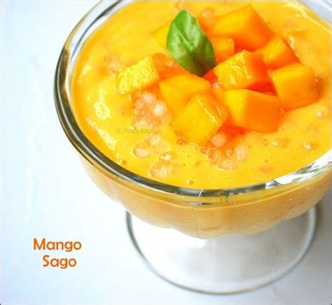 Mango sago recipe | Mango sago pudding recipe - Raks Kitchen | Recipe | Sago recipes, Mango sago ...