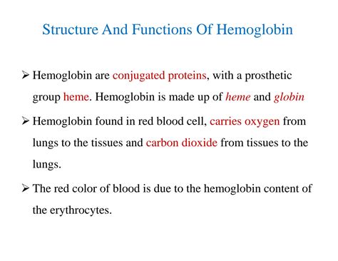 SOLUTION: Structure and functions of hemoglobin - Studypool