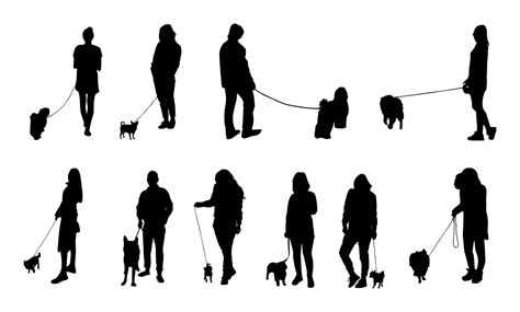 10 Dog Walking Silhouette (PNG Transparent) | OnlyGFX.com