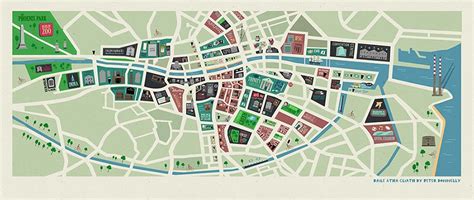 Dublin City Map on Behance | Dublin city map, Dublin map, Dublin city