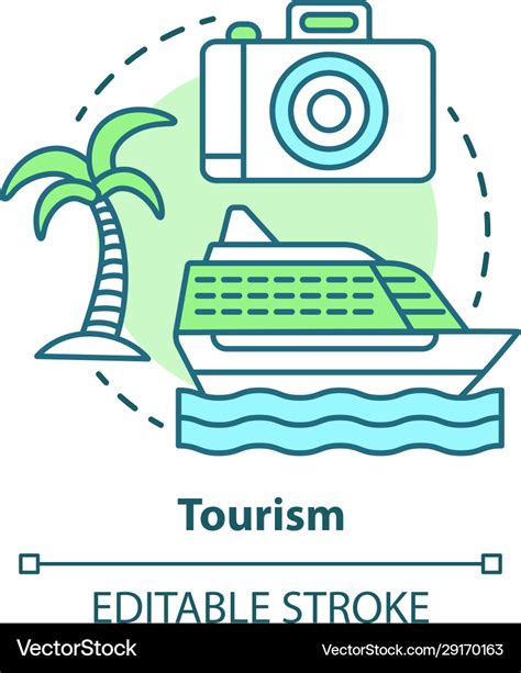 Tourism concept icon hospitality industry idea Vector Image