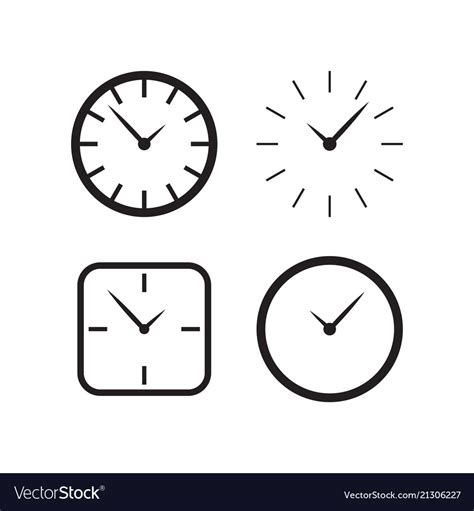 Wall clock logo design template Royalty Free Vector Image