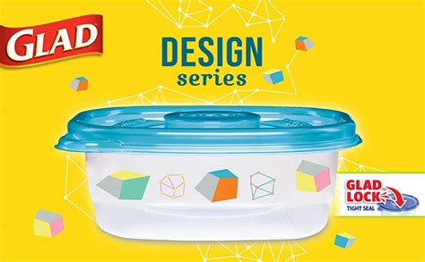 GladWare Design Series Food Storage Containers 9 Oz, 5 Ct | Small Snack Containers for Snacks ...