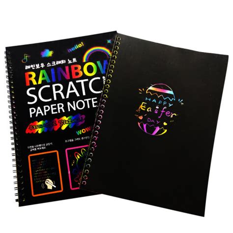 Rainbow Scratch Paper Note Pad Magic Doodle Notebook – CopyPencil.pk