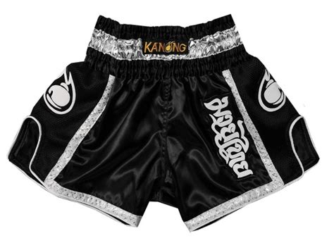 Kanong Women Retro Thai Boxing Shorts : KNSRTO-208-Black ...