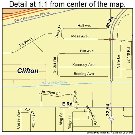 Clifton Colorado Street Map 0815165