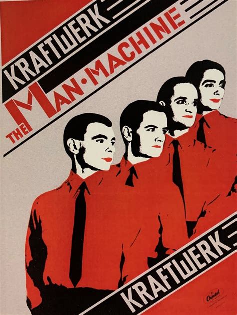 Kraftwerk, Man Machine, Album Artwork, Cover, Avant Garde, Electronic, Group, Modern Postcard ...