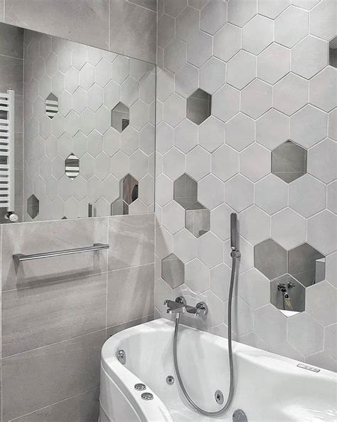 60 Stylish Hexagon Tiles Ideas For Bathrooms - DigsDigs