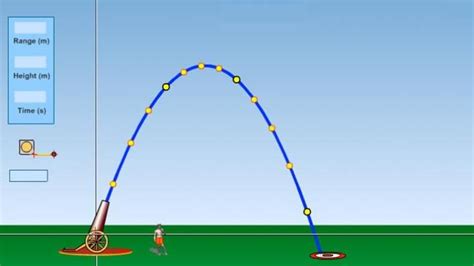 Projectile Motion | PBS Learning Media - interactive widget allows user to launch projectiles ...