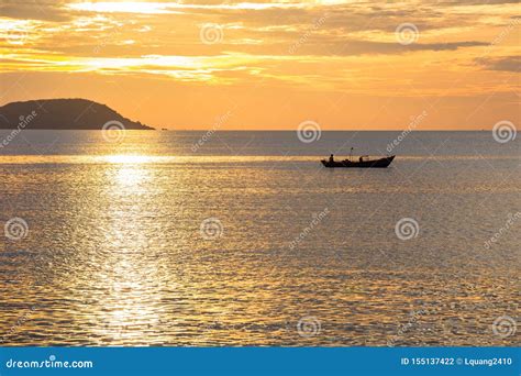 Sunrise with Orange Sky in Da Nang Beach - Vietnam Landscape Stock ...