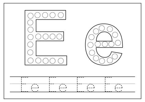 Letter E Do-A-Dot Printables Uppercase Lowercase! | lupon.gov.ph