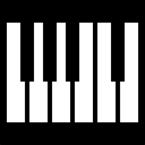 Piano keys icon | Game-icons.net