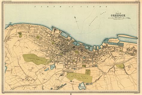 Greenock map Old map of Greenock Archival print on paper | Etsy