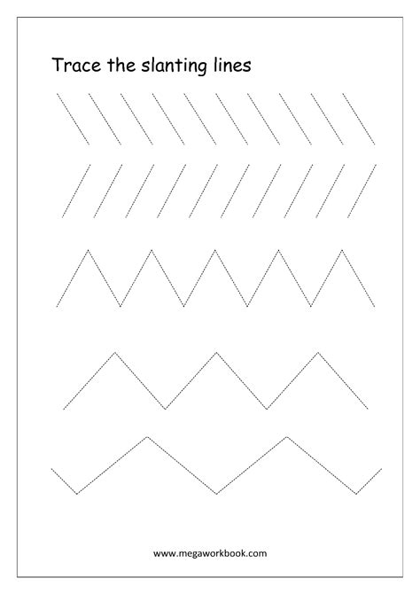 Free Printable Pre-Writing Tracing Worksheets For Preschoolers - Line ...