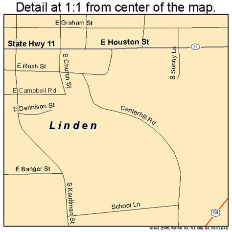 Linden Texas Street Map 4842844