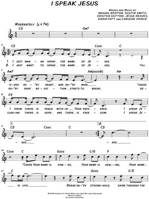 "I Speak Jesus" Sheet Music - 12 Arrangements Available Instantly ...