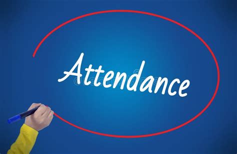 Woman Hand Writing Attendance with Marker Stock Image - Image of ...