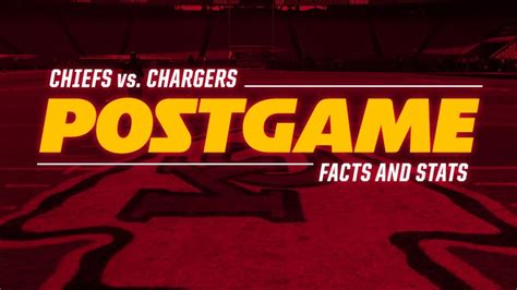 Photo Gallery: Chiefs vs. Chargers Postgame Facts & Stats