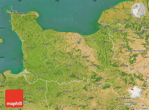 Satellite Map of Basse-Normandie