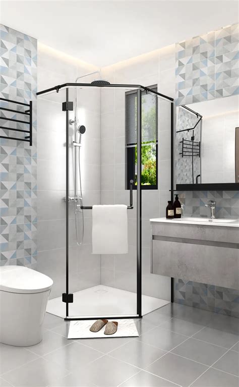 Small Modern Square Bathroom Design Idea