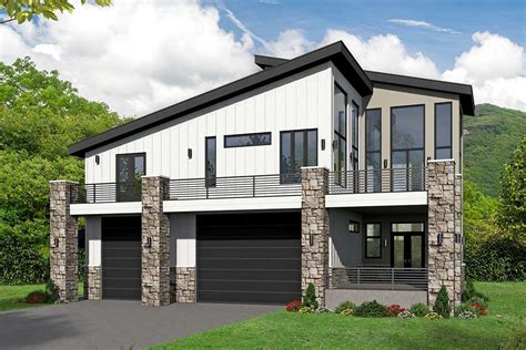 Unique Modern House Plan with an RV Bay - 68618VR | Architectural ...