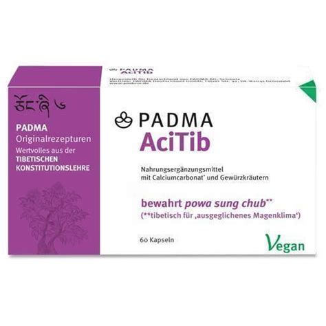 PADMA AciTib capsules 60 pcs Calcium carbonate, cardamom, safflower flower UK