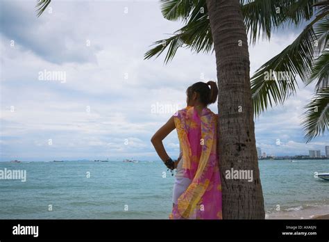 Girl on the beach Pattaya Bangkok Thailand Stock Photo - Alamy