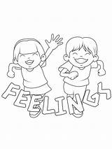 Emotions And Feelings coloring pages sketch template