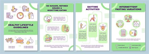 Healthy lifestyle guidelines brochure template 2146136 Vector Art at Vecteezy