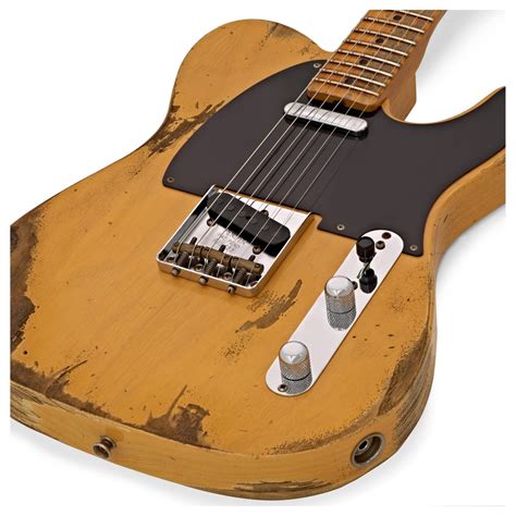 Fender Custom Shop 1953 Heavy Relic Telecaster, Butterscotch #R16407 at Gear4music