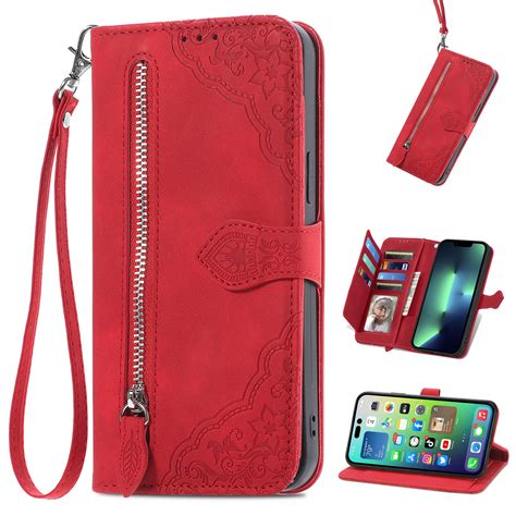 Dteck for Google Pixel 8 Pro Wallet Case for Women, Pixel 8 Pro Case with Card Holder, Embossed ...