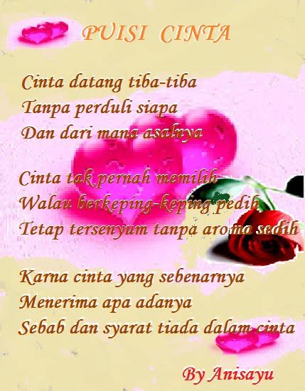 PUISI CINTA BY ANISAYU: Puisi Cinta By Anisayu Romantis Terbaru