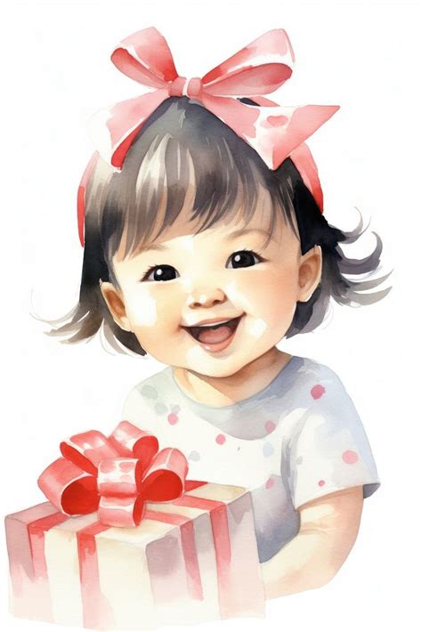 Birthday girl baby portrait smiling. | Free Photo Illustration - rawpixel