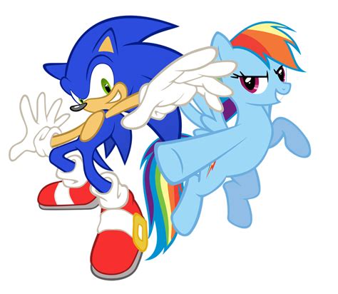 Rainbow Dash and Sonic Cross by GeoNine on DeviantArt