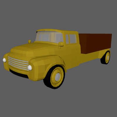 Low Poly Truck 01 - 3D Model by ViperJr3D