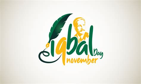 Iqbal Day Logo with 9 Typography and Sketch 21683825 Vector Art at Vecteezy