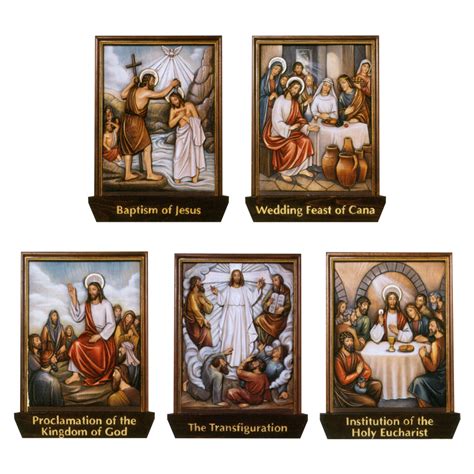 Luminous Mysteries of the Rosary Reliefs With Lettering & Frame in Fiberglass - St. Andrew's ...