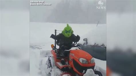 The Grinch seen plowing snow Video - ABC News