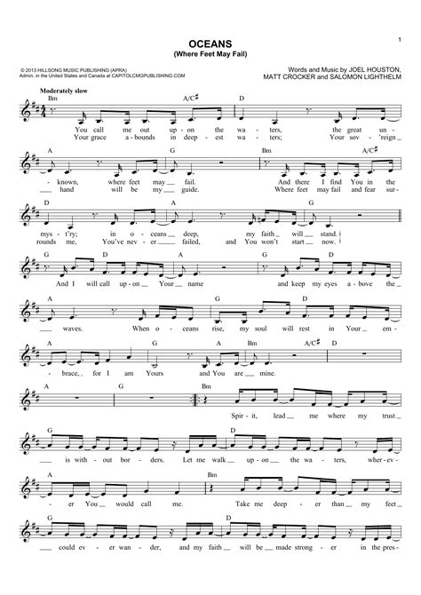 Oceans (Where Feet May Fail) | Sheet Music Direct